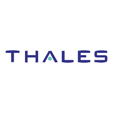 Thales logo for cybersecurity, data protection, and defense technologies